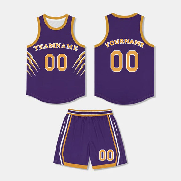 Personalized Basketball Team Jersey Sportwear Sets Team Basketball Uniforms with Name Number Logo