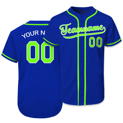 Personalized Blue Green Authentic Baseball Jersey