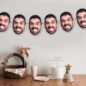 Custom Face Photo Banner Personalized Banner with Face Decoration for Birthdays Parties