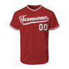 Fathers Day Gift Custom Red Baseball Jerseys Custom Varsity Baseball Sports Uniform Gift for Dad