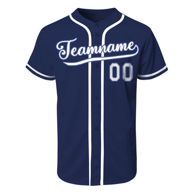 Custom Baseball Jerseys Blue Button Down Shirt Custom Varsity Baseball Jersey Sports Uniform
