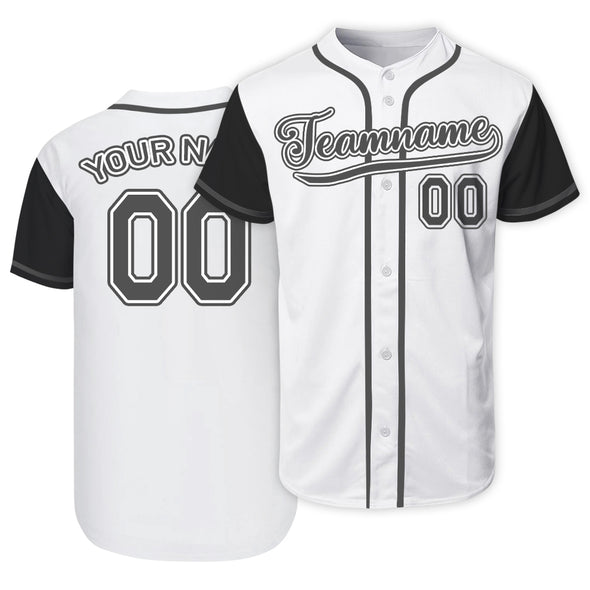 Custom White Grey Authentic Baseball Jerseys with Name Team Name Logo for Adult Kids