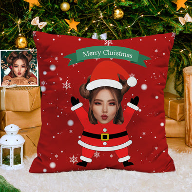 Custom Christmas Pillow Pillowcase Decorative Cushion Cover Photo Decorative Throw Pillows