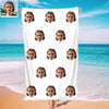 Personalized Summer Holiday Beach Towel Face on Towel Personalized Photo Bath Towel Gift Idea