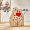 Custom Wooden Bear Family Name Puzzle