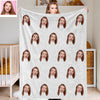 Custom Face Blankets Custom Photo Blankets Fleece Face Print on Throw Blanket Christmas Gift
