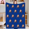 Custom Face Blankets Custom Photo Blankets Fleece Face Print on Throw Blanket Christmas Gift