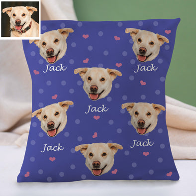 Custom Dog Face Pillow Decorative Cushion Cover Dog Pillow Dog Face Decorative Throw Pillows