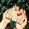 Custom Wooden Elephant Family Name Puzzle Home Decor Christmas Gift