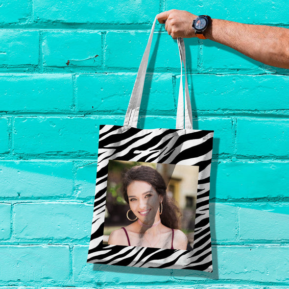 Personalized Canvas Photo Tote Bag