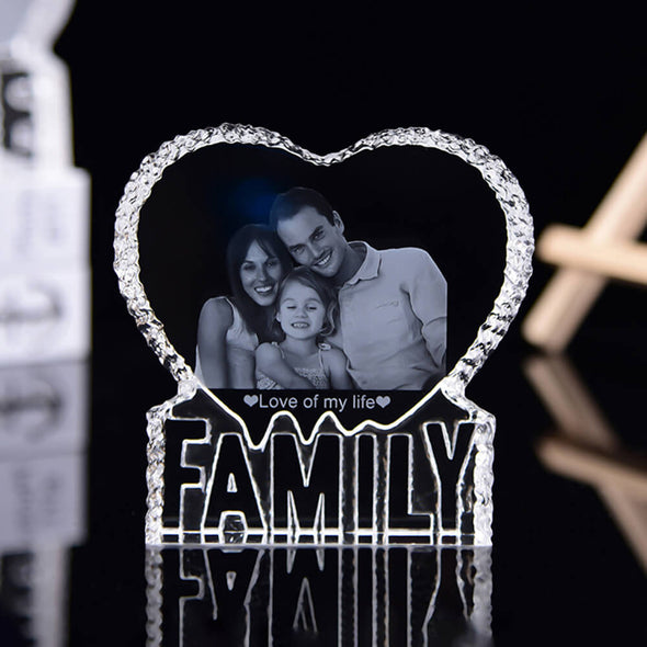 Custom Fathers Day Gift 3D Photo Crystal Photo Crystal Fathers Day Gift for Dad