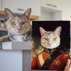 Customized Pet Portrait Painting Canvas Renaissance Royal Pet in a Costume Portrait Canvas