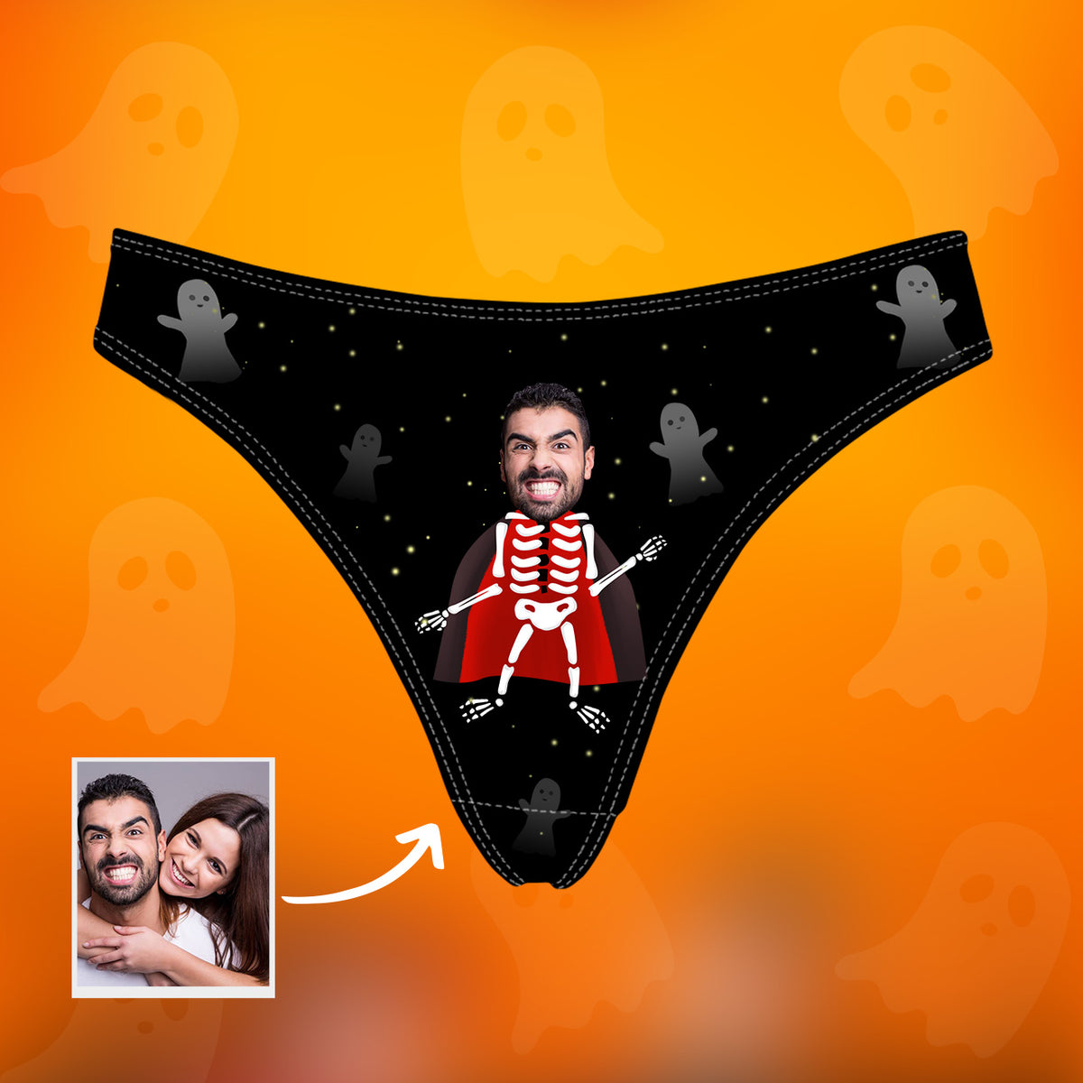 Hallowen Underwear For Girlfriend Custom Face Thongs Yourphotosocks 5212