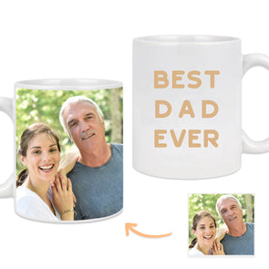 Custom Mug with Pictures on the Back Personalized Photo Mug Gift for Dad