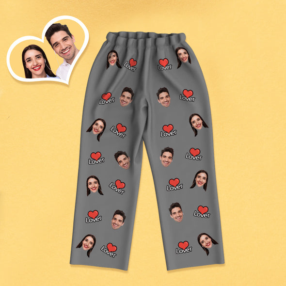 Customized Photo Pajamas Face Home Sleepwear Gift to Lover