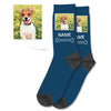 Custom Dog Picture Socks with Text