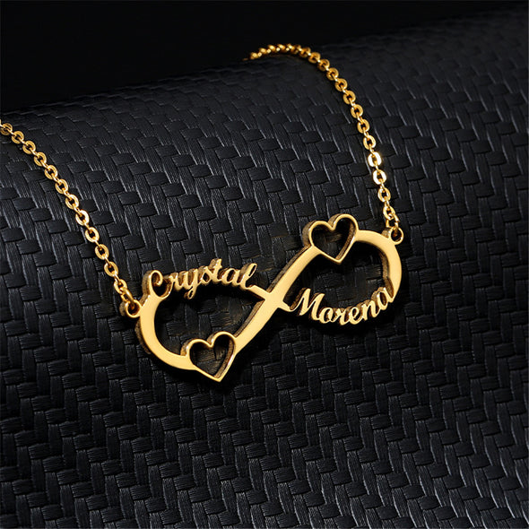 Customized Necklace with Two Names Personalized Name Necklace