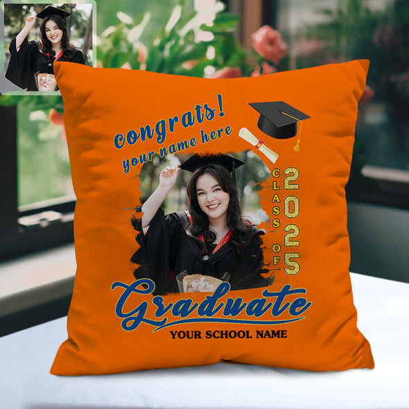 Custom Graduation Photo Pillow High School Graduation Gift Personalized Graduation Pillow Gift for The Grad