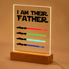 Fathers Day Custom Acrylic Lamp I'm Their Father Personalized Acrylic LED Night Light Gift for Dad