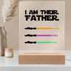 Fathers Day Custom Acrylic Lamp I'm Their Father Personalized Acrylic LED Night Light Gift for Dad