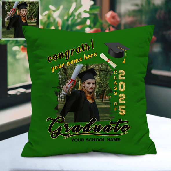 Custom Graduation Photo Pillow High School Graduation Gift Personalized Graduation Pillow Gift for The Grad