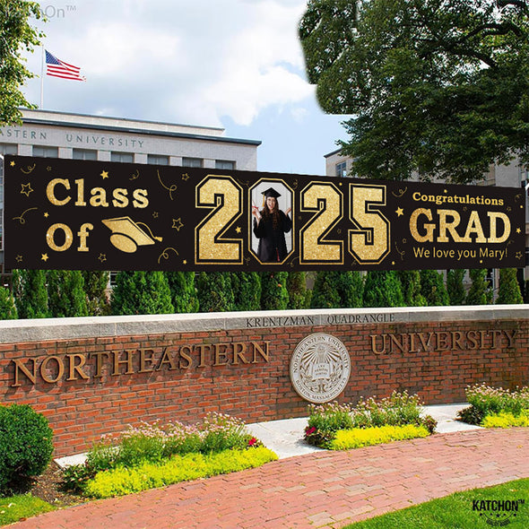 Custom Graduation Banner Congratulations Photo Banner 2025 Grad Fence Banner Graduation Announcement