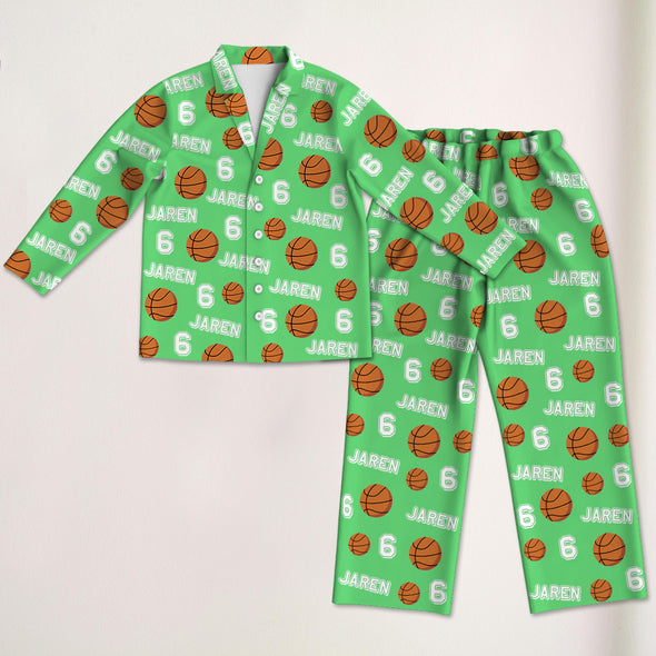 Custom Basketball Pajama Pants with Name Custom Basketball Pajama Gift for Basketball Player Christmas Gift