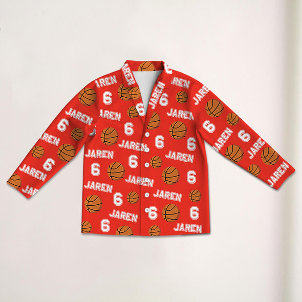 Custom Basketball Pajama Pants with Name Custom Basketball Pajama Gift for Basketball Player Christmas Gift