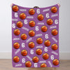 Personalized Basketball Blanket Custom Basketball Player Name Blanket Custom Basketball Gift