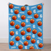 Personalized Basketball Blanket Custom Basketball Player Name Blanket Custom Basketball Gift
