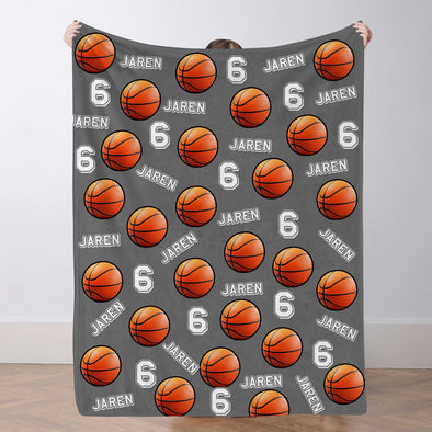 Personalized Basketball Blanket Custom Basketball Player Name Blanket Custom Basketball Gift