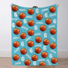 Personalized Basketball Blanket Custom Basketball Player Name Blanket Custom Basketball Gift