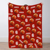 Personalized Basketball Blanket Custom Basketball Player Name Blanket Custom Basketball Gift