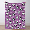 Personalized Soccer Blanket Custom Soccer Player Name Blanket Custom Soccer Gift for Son Dad Team