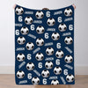 Personalized Soccer Blanket Custom Soccer Player Name Blanket Custom Soccer Gift for Son Dad Team