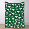 Personalized Soccer Blanket Custom Soccer Player Name Blanket Custom Soccer Gift for Son Dad Team