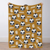 Personalized Soccer Blanket Custom Soccer Player Name Blanket Custom Soccer Gift for Son Dad Team