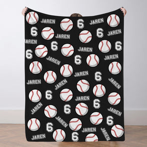 Custom Baseball Blanket Custom Baseball Player Name Number Blanket Custom Baseball Gift for Son Dad