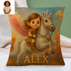 Custom Animal Cartoon Pillow for Kids Custom Name&Photo Cartoon Pillow for Boys Girls Decorative Throw Pillows