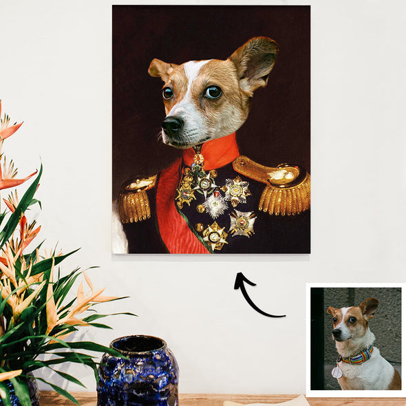 Custom Pet Canvas Custom Dog Cat Portrait Canvas Wall Art for Home Decor Gift for Pet Lover