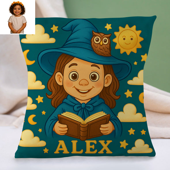 Custom Prince Princess Cartoon Pillow for Kids Custom Name&Photo Cartoon Pillow for Boys Girls Decorative Throw Pillows