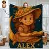 Custom Princess Prince Cartoon Photo Blankets for Kids Custom Photo&Name Blankets for Boys Girls Christmas Gift