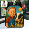 Personalized Backpack for Boys Girls Custom Animal Cartoon Photo Theme School Bag Children's Shoulder Backpack