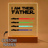 Fathers Day Custom Acrylic Lamp I'm Their Father Personalized Acrylic LED Night Light Gift for Dad