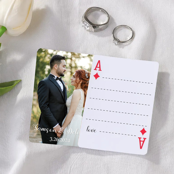 Custom Couples Photos Playing Cards Personalized Deck of Cards Custom Gift Wedding playing card Couple's photos playing cards gifts