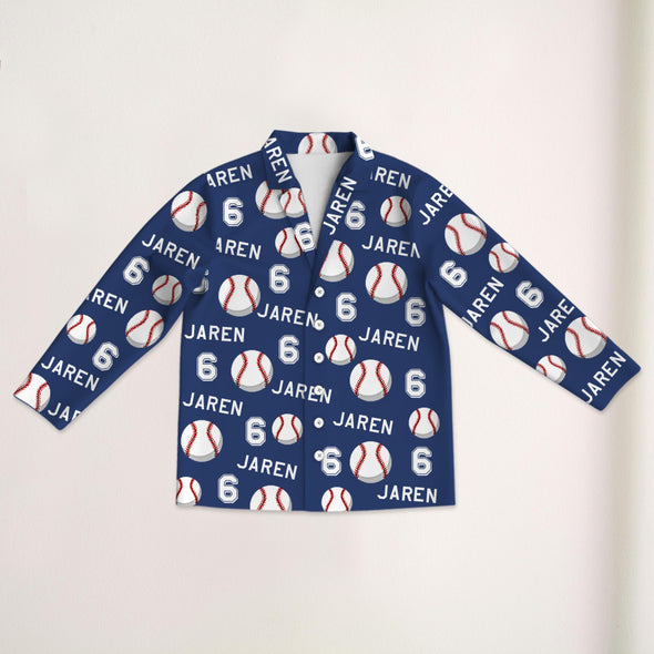 Personalized Baseball Pajamas with Your Name and Number Custom Baseball Pajama Pants Gift For Baseball Player