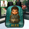 Personalized Backpack for Boys Girls Custom Animal Cartoon Photo Theme School Bag Children's Shoulder Backpack
