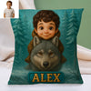 Custom Animal Cartoon Pillow for Kids Custom Name&Photo Cartoon Pillow for Boys Girls Decorative Throw Pillows