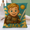 Custom Prince Princess Cartoon Pillow for Kids Custom Name&Photo Cartoon Pillow for Boys Girls Decorative Throw Pillows
