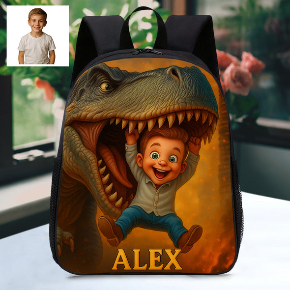 Personalized Backpack for Boys Girls Custom Animal Cartoon Photo Theme School Bag Children's Shoulder Backpack